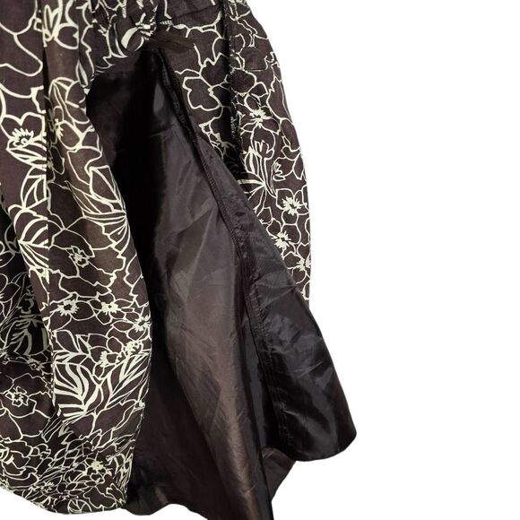 Liz Claiborne Floral Brown and Cream Midi Dress - Picture 5 of 9